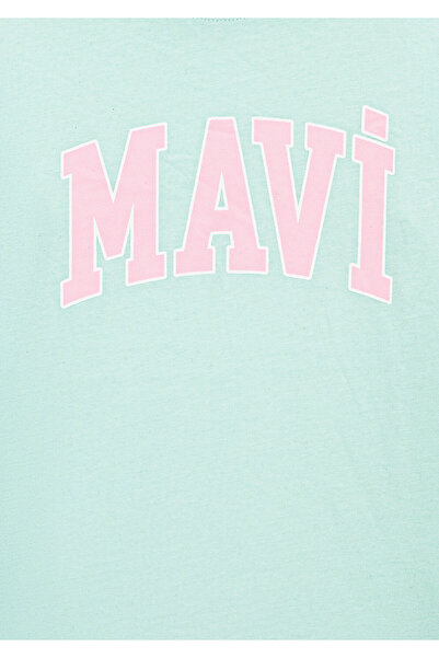 Mavi Logo Printed Green T-Shirt Regular Fit 7610109 -71643