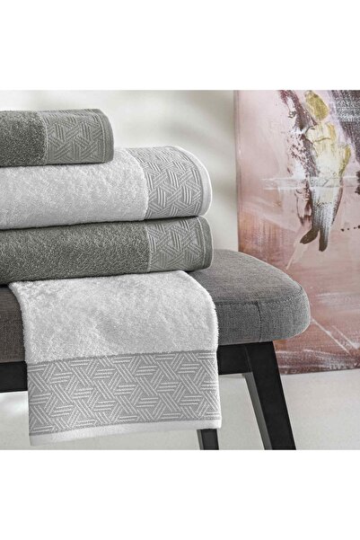 Taç Nora Pure Cotton Cotton Family Set White Dark Gray XXL