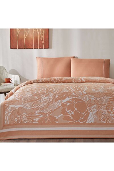 Taç Taç Jacquard Idore Double Personality Pique Suit Salmon