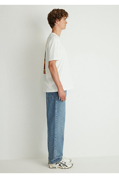 Mavi Back Printed Ecru T-Shirt Loose Fit / Relaxed Fit 0612459-80194