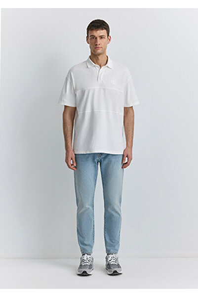 Mavi White Polo T-Shirt Loose Fit / Loose Relaxed Cut 0612481 -70057