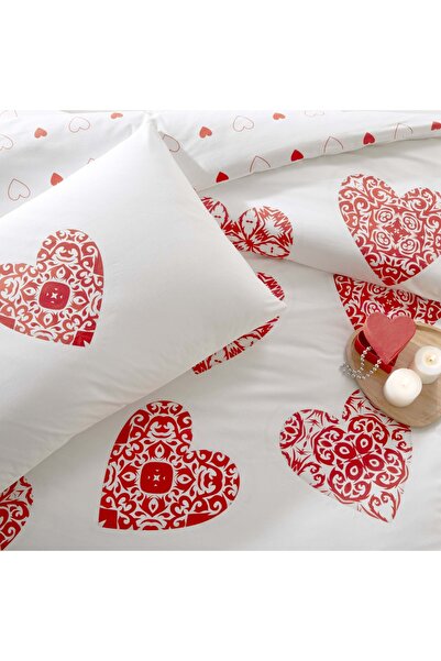 Taç Cordelia Ranforce Double Duvet Cover Set Red