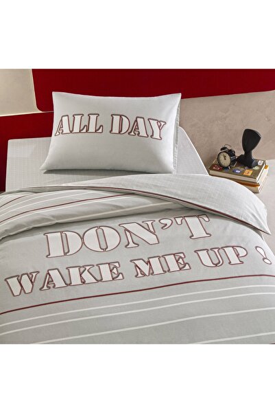 Taç Zuno Ranforce Single Duvet Cover Set Gray