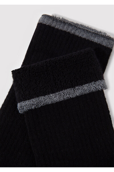 Mavi Black Striped Boot Socks - 1912753 -900