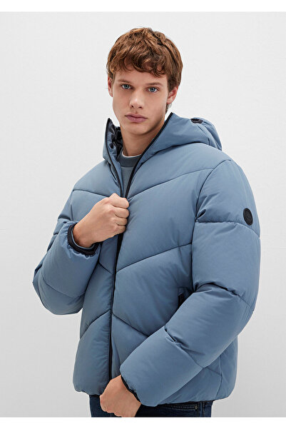 Mavi Hooded Blue Puffer Coat 0110360 -70782