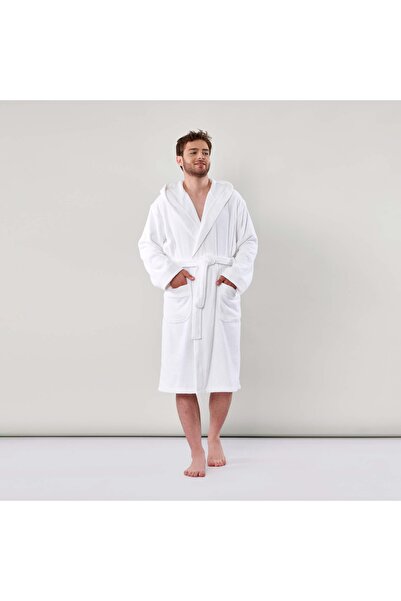 Linens Premium Cotton XL Bathrobe White