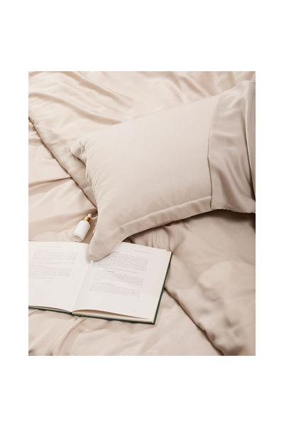 Linens X Tencel ™ Lyocell Double Bed Sheet Beige