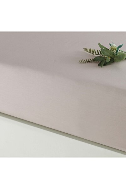 Linens Mix&Match Cotton Satin King Size Fitted Sheet Stone