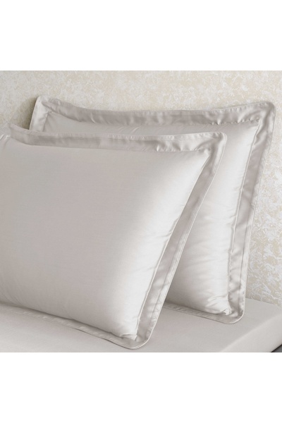 Linens X Tencel ™ Lyocell Set of 2 Flounce Pillowcases Beige