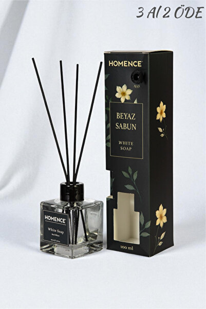 homence Beyaz Sabun Bambu Çubuklu Oda Kokusu 100 ml