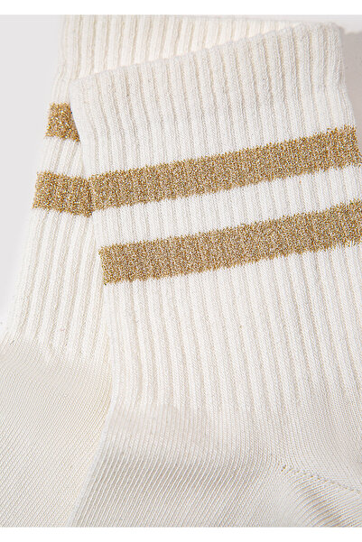 Mavi Striped Ecru Socket Socks 1913241-70053