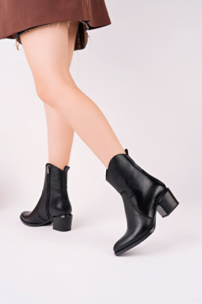 Deripabuc Genuine Leather Black Women's Leather Boots Dp02-1195