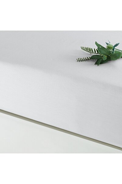 Linens Mix&Match Cotton Satin Superking Size Fitted Sheet Ecru