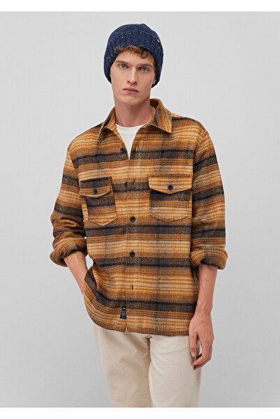 Mavi Kareli Sarı Gömlek Regular Fit / Normal Kesim 0211308-88673