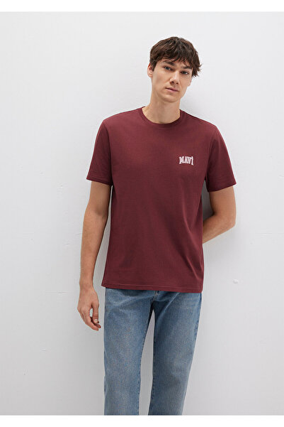 Mavi Logo Printed Claret Red T-Shirt Regular Fit / Regular Fit 0611714 -70396