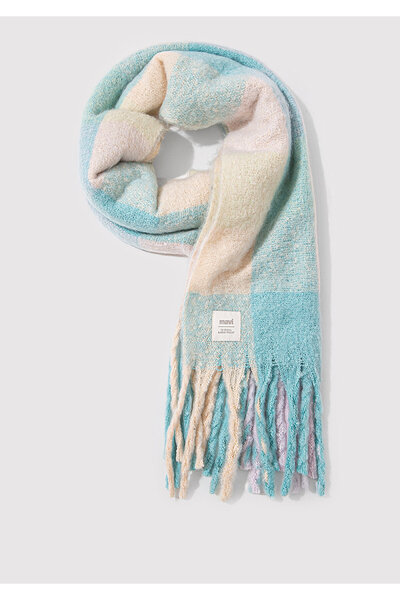 Mavi Tasseled Checkered Scarf 1912817 -71473