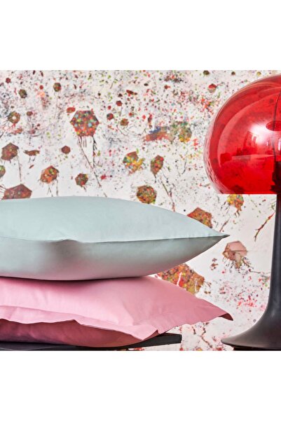 Linens Mix&Match Cotton Satin 2-Piece Flounced Pillowcase Set Dusty Rose