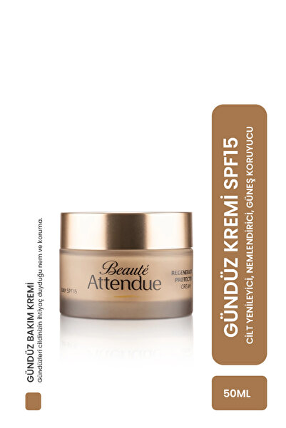 BEAUTE ATTENDUE Gündüz Bakım Kremi SPF15 - Cilt Yenileyici, Nemlendirici, Güneş Koruma