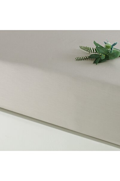 Linens Mix&Match Cotton Satin Superking Size Fitted Sheet Stone