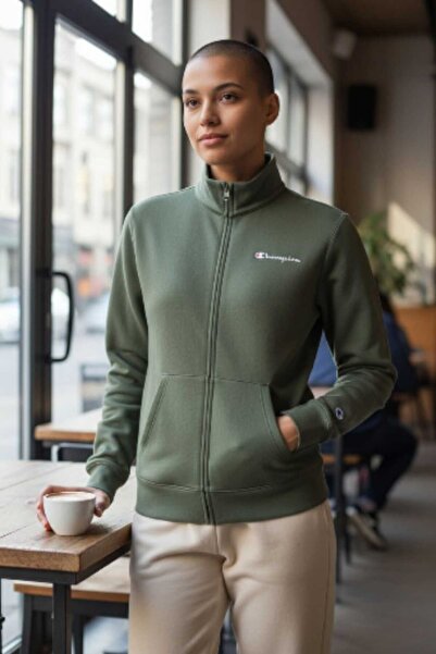 Champion Olive Green Full Zip Hoodie