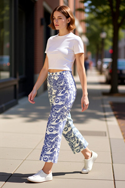 PayBuy Women's Fashion Wide Leg Tall Cotton Trousers Daily Casual Style Seaso...