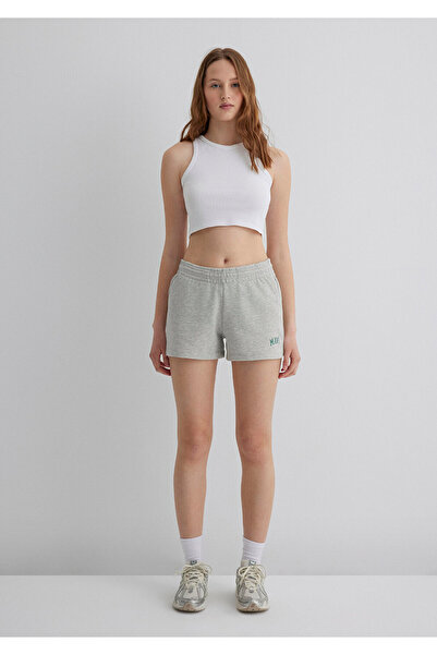 Mavi Gray Logo Printed Shorts -1410155-82816