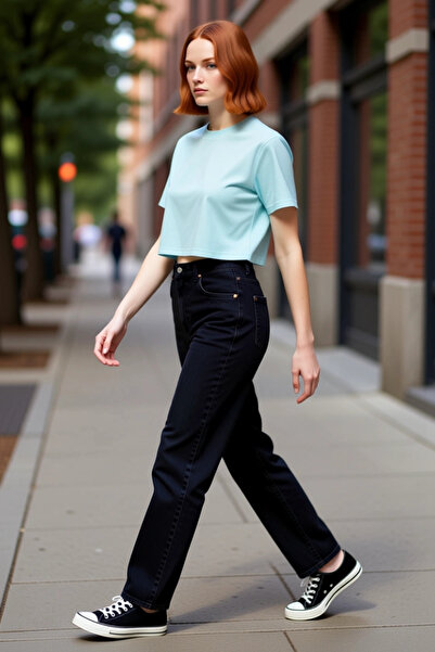 PayBuy Γυναικεία μόδα ψηλόμεση Mom Fit Jean ίσιο σχέδιο καθημερινά συνδυασμοί...