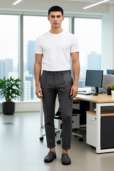 PayBuy Ανδρικό παντελόνι με λεπτή εφαρμογή, ιδανική επιλογή για καλοκαιρινή καθημερινή χρήση