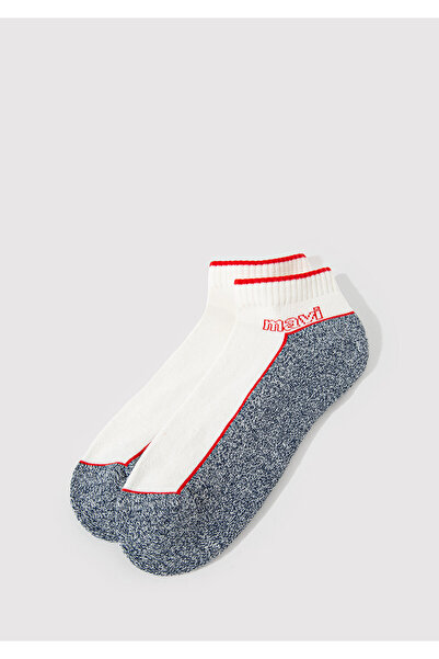 Mavi Logo Detailed White Booties Socks 0911604-620