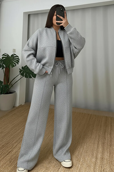 YAKAMEL Women's 3-Ply Bomber Jacket Tracksuit Set