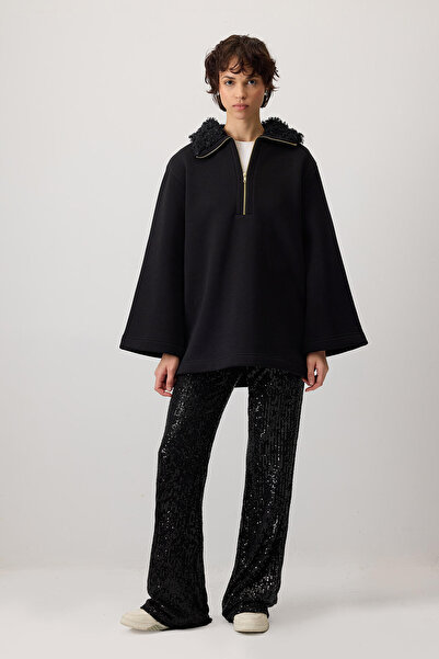 Touché Privé Hanorac cu guler de blană