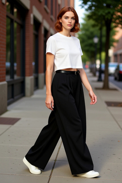 PayBuy Women's Fashion High Waist Wide Leg Palazzo Pants Crepe Woven Casual C...