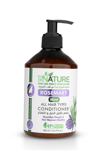 Bynature بلسم باي ناتشر روزماري مينت لإصلاح الشعر بالكامل 500 مل يغذي ويقوي ا...