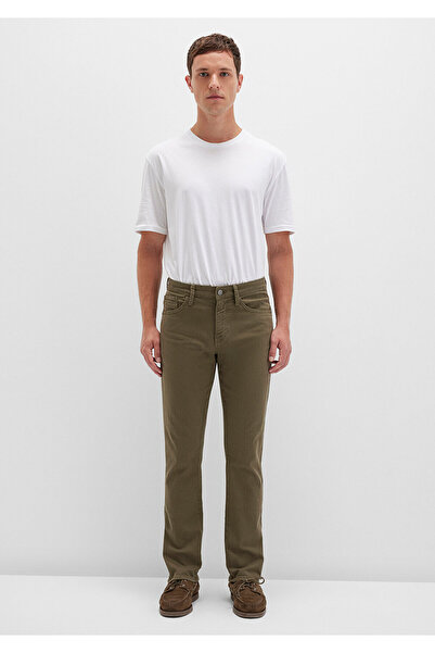 Mavi Martin Olive Green Comfort Gabardine Trousers 0037888046