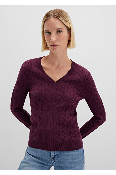 Mavi V-Neck Burgundy Sweater Slim Fit / Slim Fit 1710340-87830
