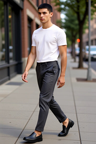 PayBuy Ανδρικό παντελόνι με λεπτή εφαρμογή, ιδανική επιλογή για καλοκαιρινή καθημερινή χρήση