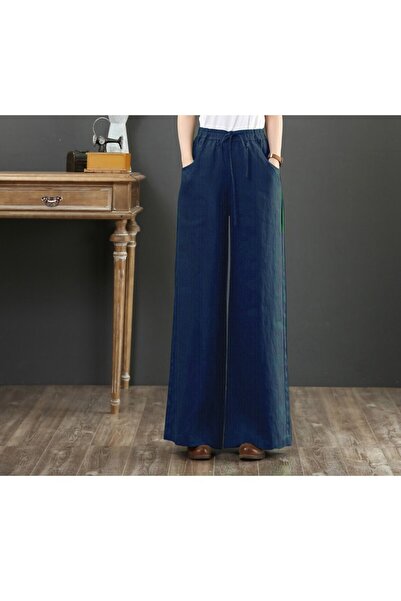 Toridas Linen Casual Trousers with Elastic Waist and Laces