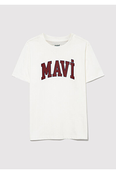 Mavi Logo Printed White T-Shirt Regular Fit / Regular Fit 6610030 -81964