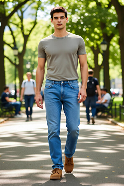 PayBuy Men's Fashion Straight Fit Denim Jeans Pants Cotton Daily Use Weekend Seasonal Use