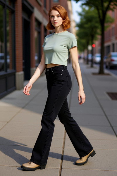 PayBuy Γυναικεία Μόδα Ψηλόμεση Ισπανικό Τζιν Παντελόνι Τζιν Καθημερινά Συνδυα...