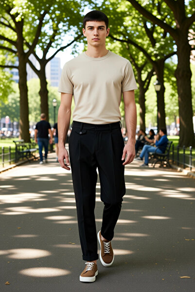 PayBuy Men's Fashion Slim Fit Pipe Leg Trousers Ideal Choice for Daily Wear Summer