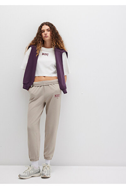 Mavi Anthracite Logo Printed Sweatpants - 1010757 -70112