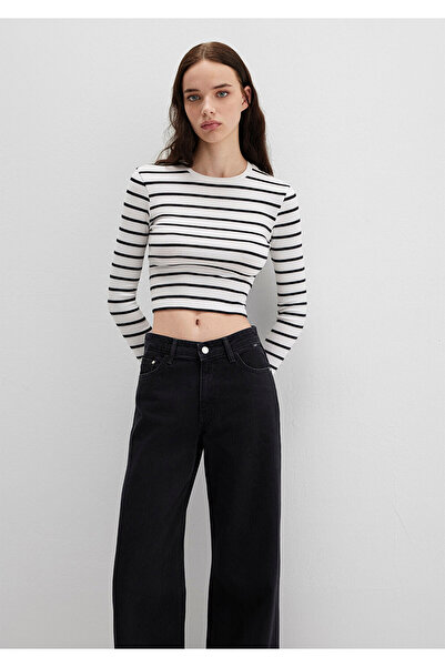 Mavi 2-Pack Long Sleeve Crop Basic T-Shirt Fitted / Body-Hugging Cut 1613021-900