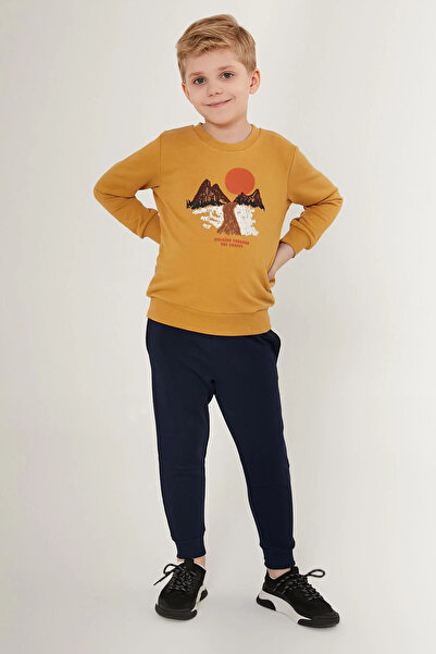 Rolypoly Sunset Brown Boy's Tracksuit Set