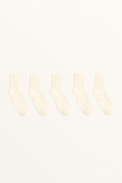 Oysho 5 pairs of cotton blend quarter socks