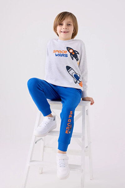 Rolypoly Boy's Gray Tracksuit Set