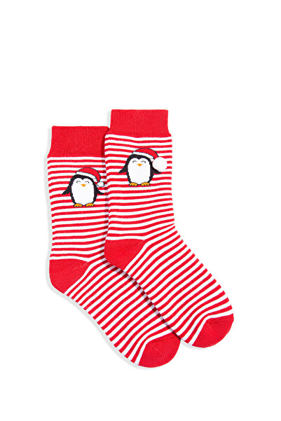 Mavi Christmas Themed Red Socks 1912183 -32421