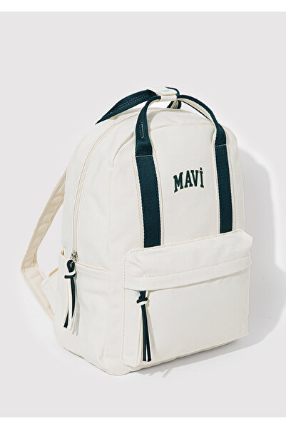 Mavi Logo Printed White Backpack 1912481 -34523