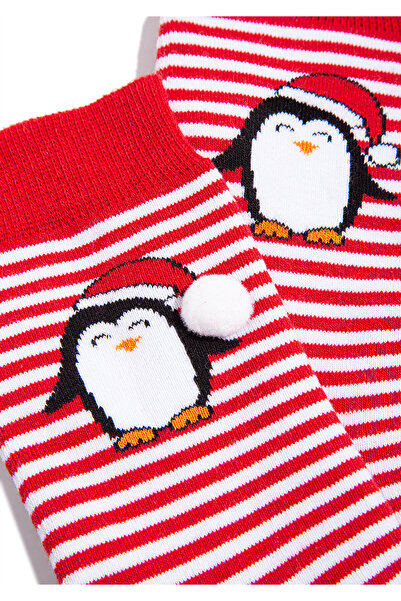 Mavi Christmas Themed Red Socks 1912183 -32421