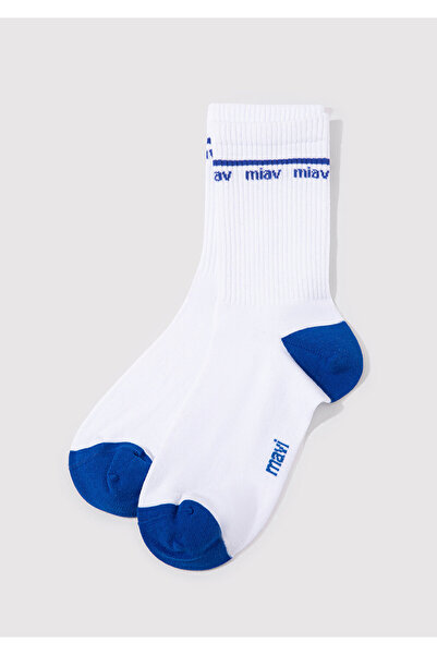 Mavi White Miav Printed Socks - 1912600 -620